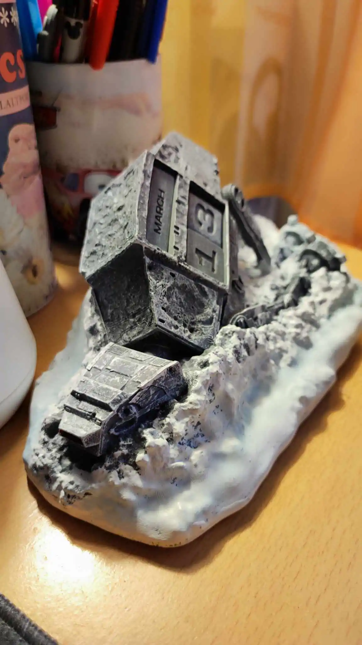 Star Wars AT-AT Shot Down 3D večni koledar fotografija izdelka