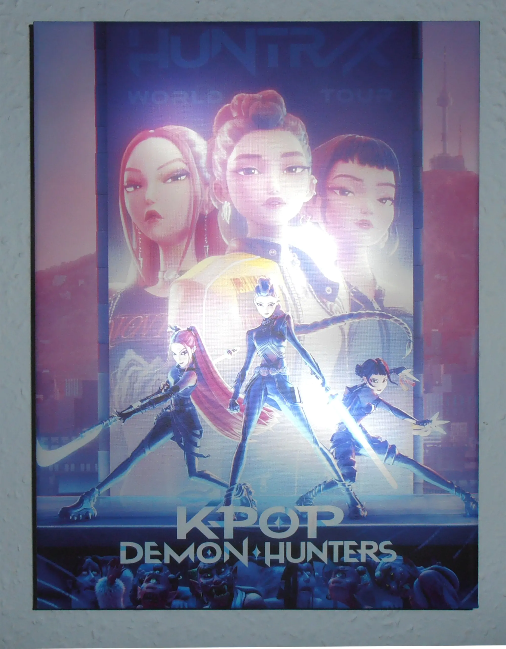 KPop Demon Hunters svetleče platno fotografija izdelka