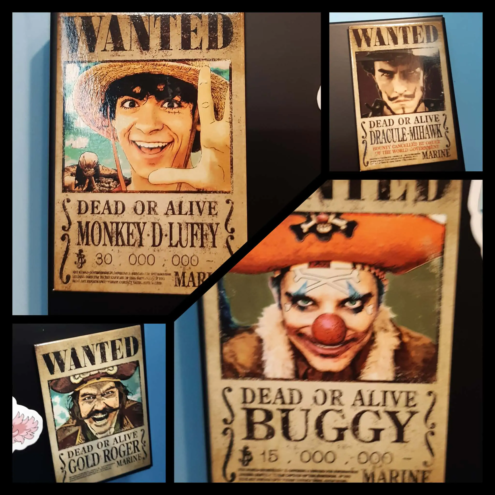 Set štirih magnetov za hladilnik One Piece Wanted fotografija izdelka
