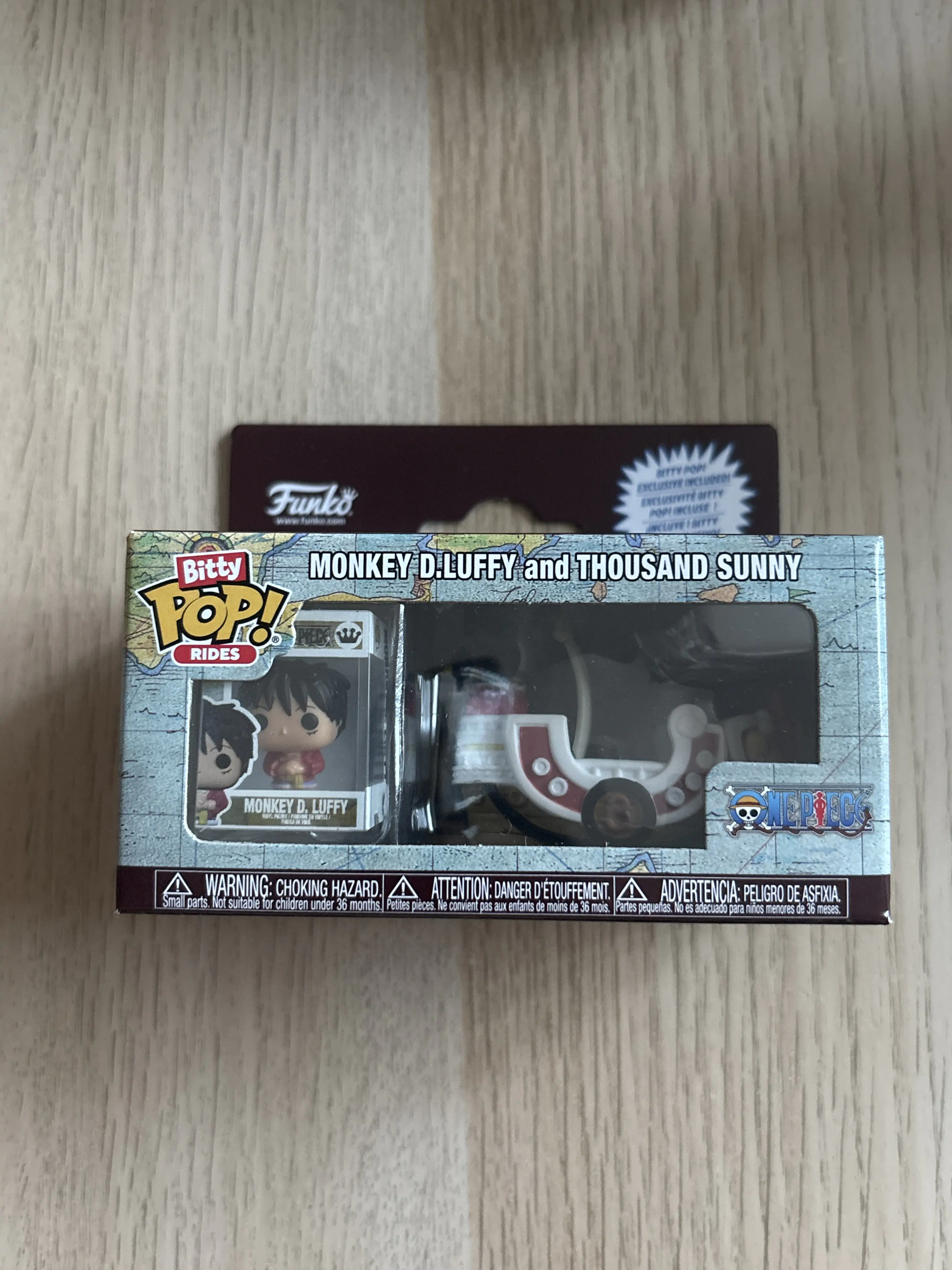 Bitty Funko POP figura Ride One Pice Monkey D.Luffy in Thousand Sunny fotografija izdelka