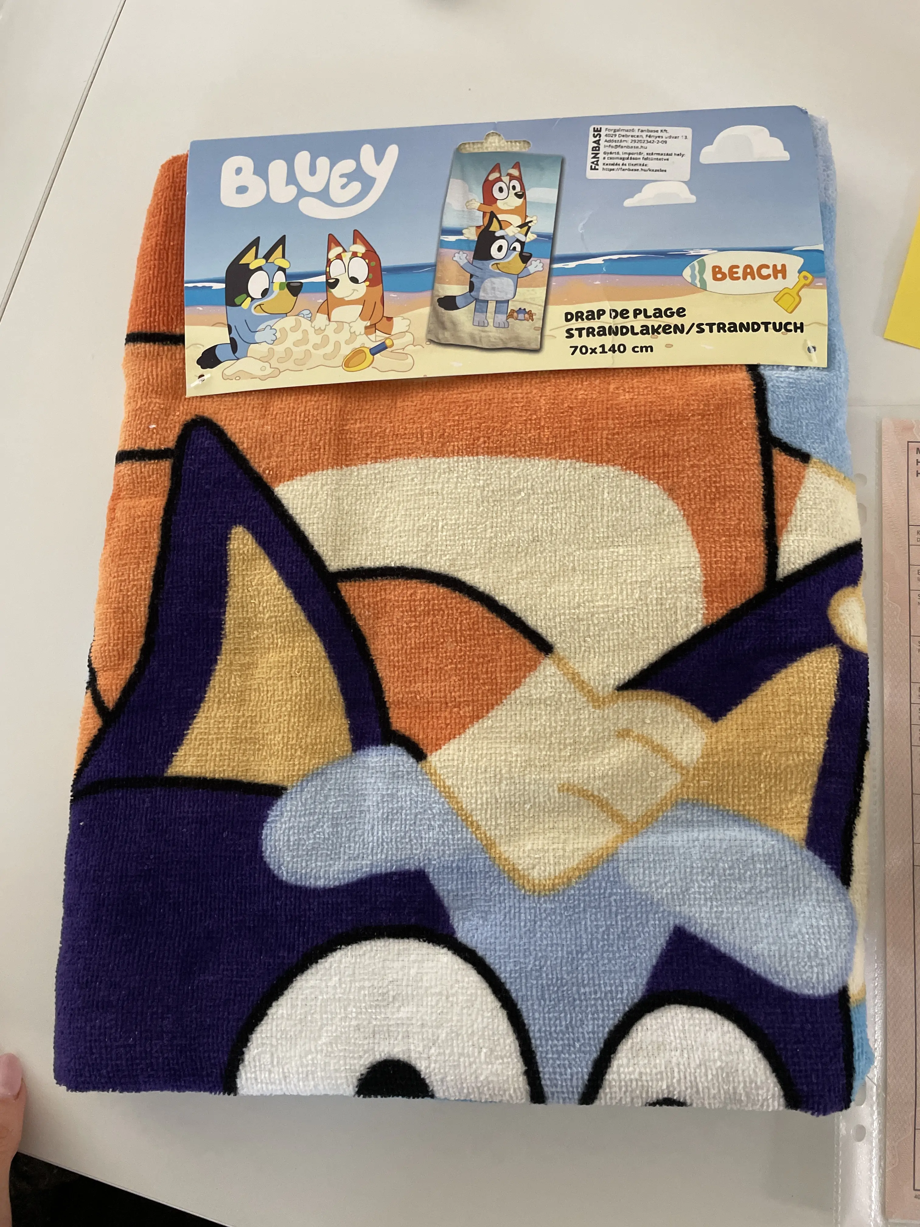 Bluey bombažna brisača za na plažo fotografija izdelka