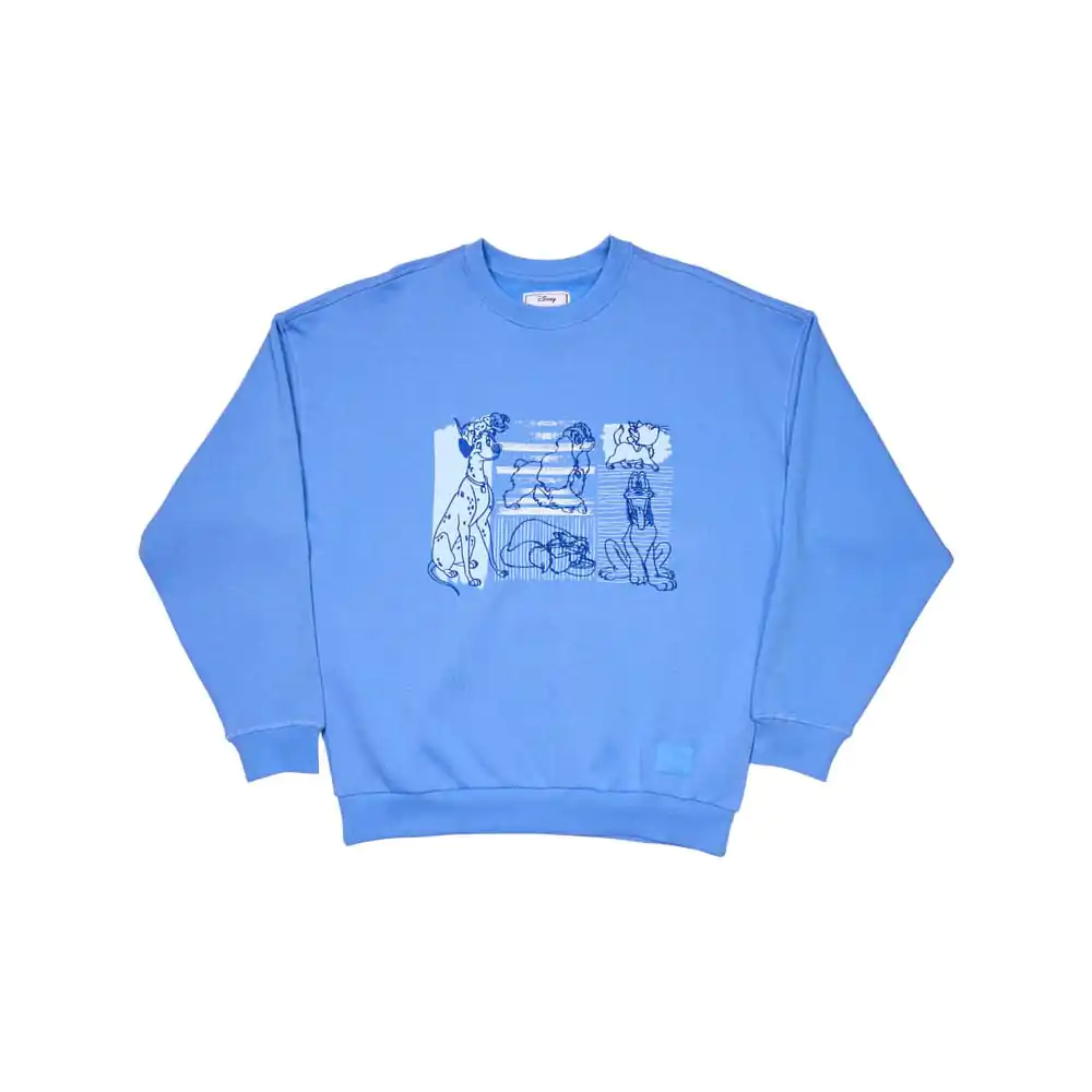 Disney Unisex Oversized Crewneck Sweatshirt Dogs & Cats pulover fotografija izdelka