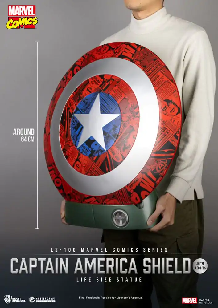 Marvel Comics PVC Captain America Shield kip v naravni velikosti 64 cm fotografija izdelka