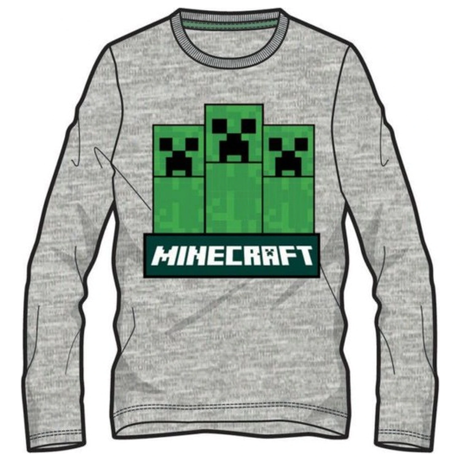 Minecraft Trio otroška majica z dolgimi rokavi, zgornja starost fotografija izdelka