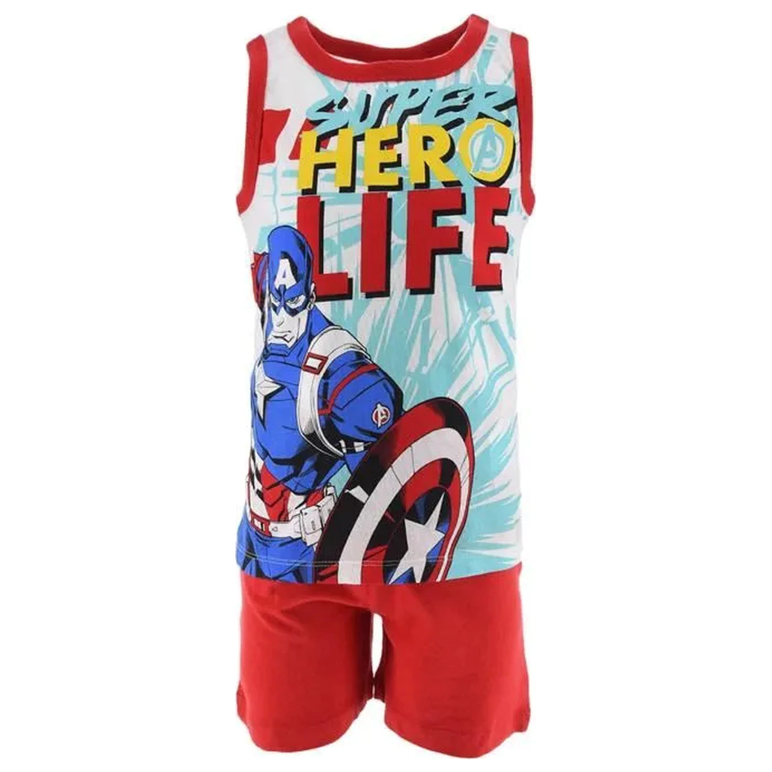 Avengers Hero Life Red Kids kratka pižama fotografija izdelka