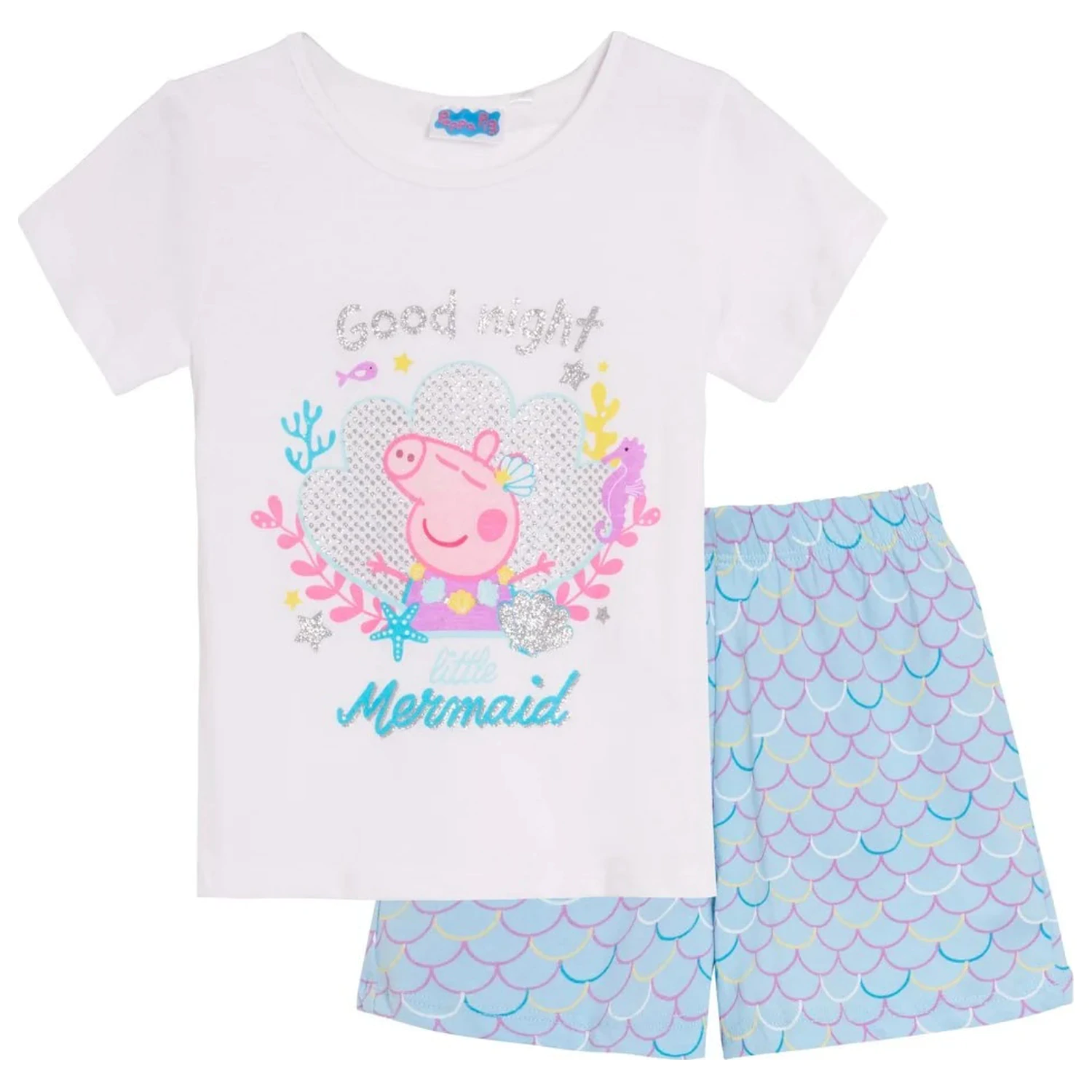 Peppa Pig Good Night Mermaid otroška kratka pižama fotografija izdelka