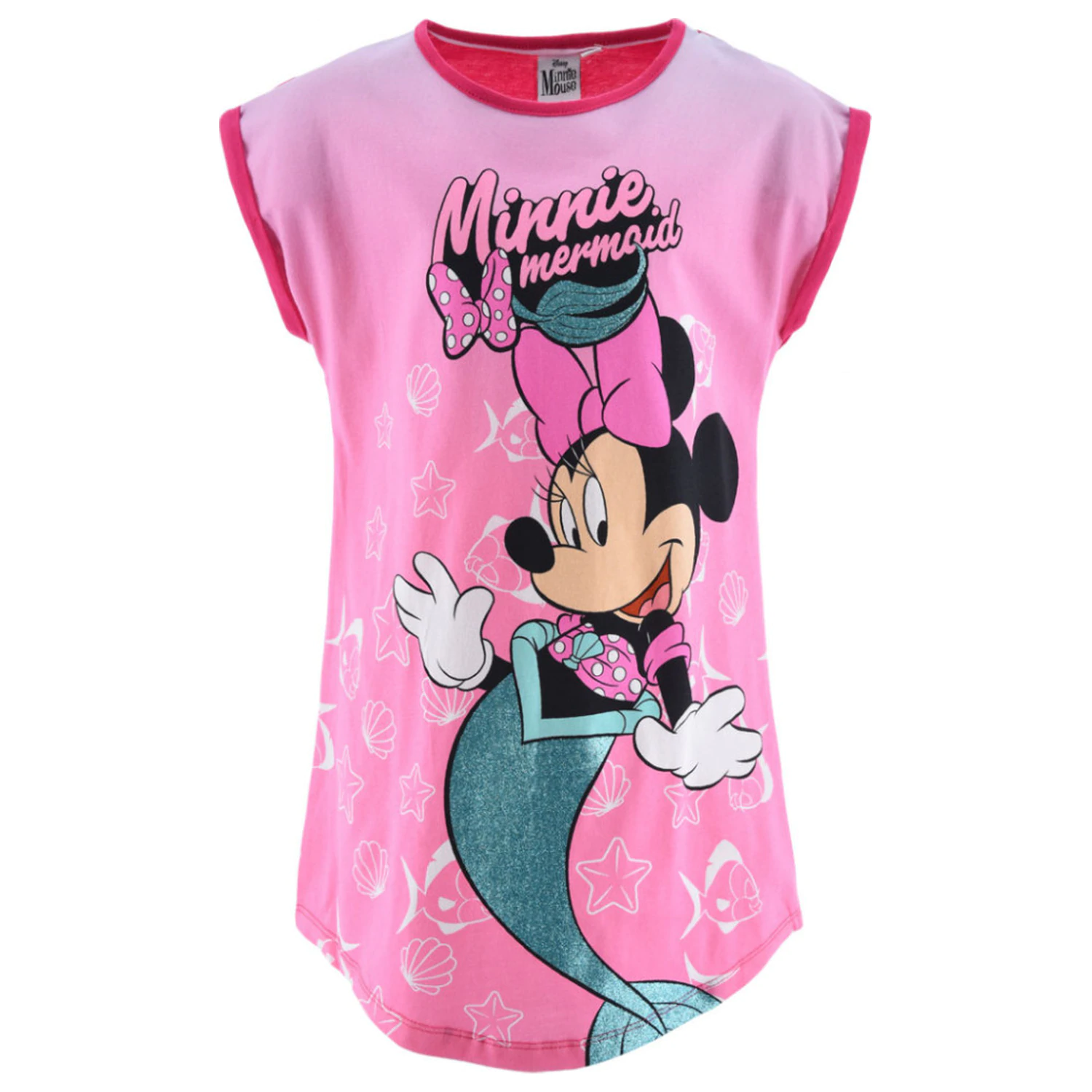 Disney Minnie Mermaid Pink otroška spalna srajca fotografija izdelka