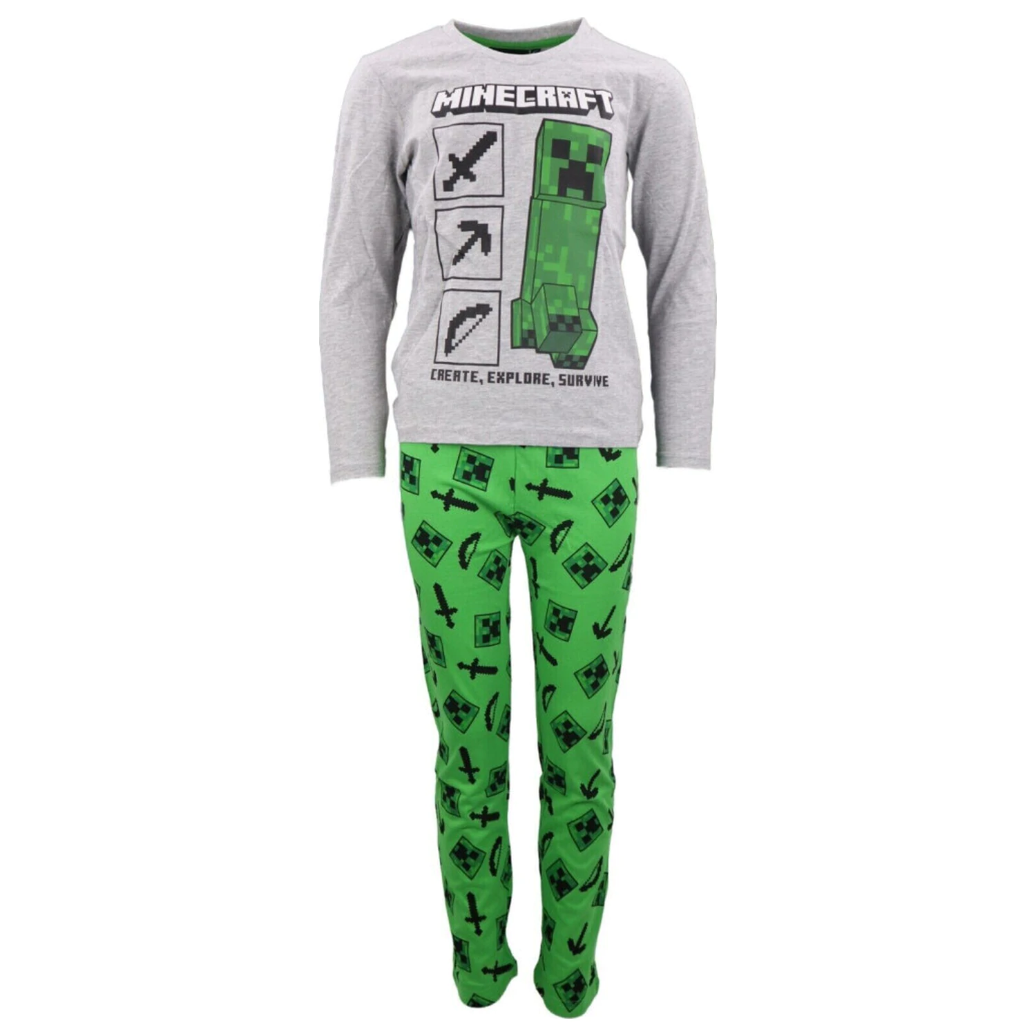 Minecraft Create, Survive Dolge pižame za otroke fotografija izdelka