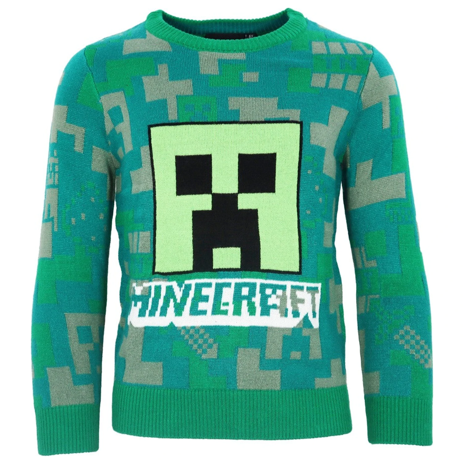 Minecraft zelen pleten pulover za otroke fotografija izdelka