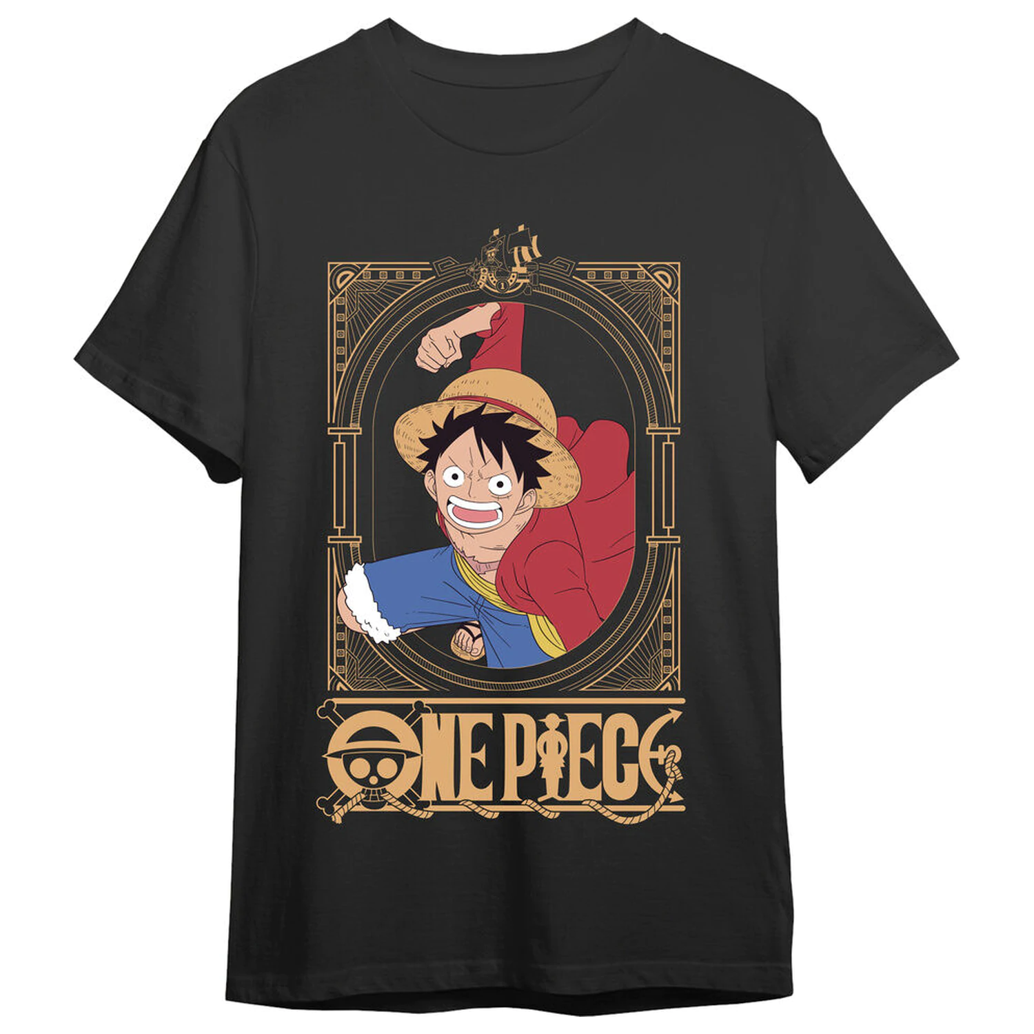 One Piece Monkey D. Luffy Attack majica za odrasle fotografija izdelka