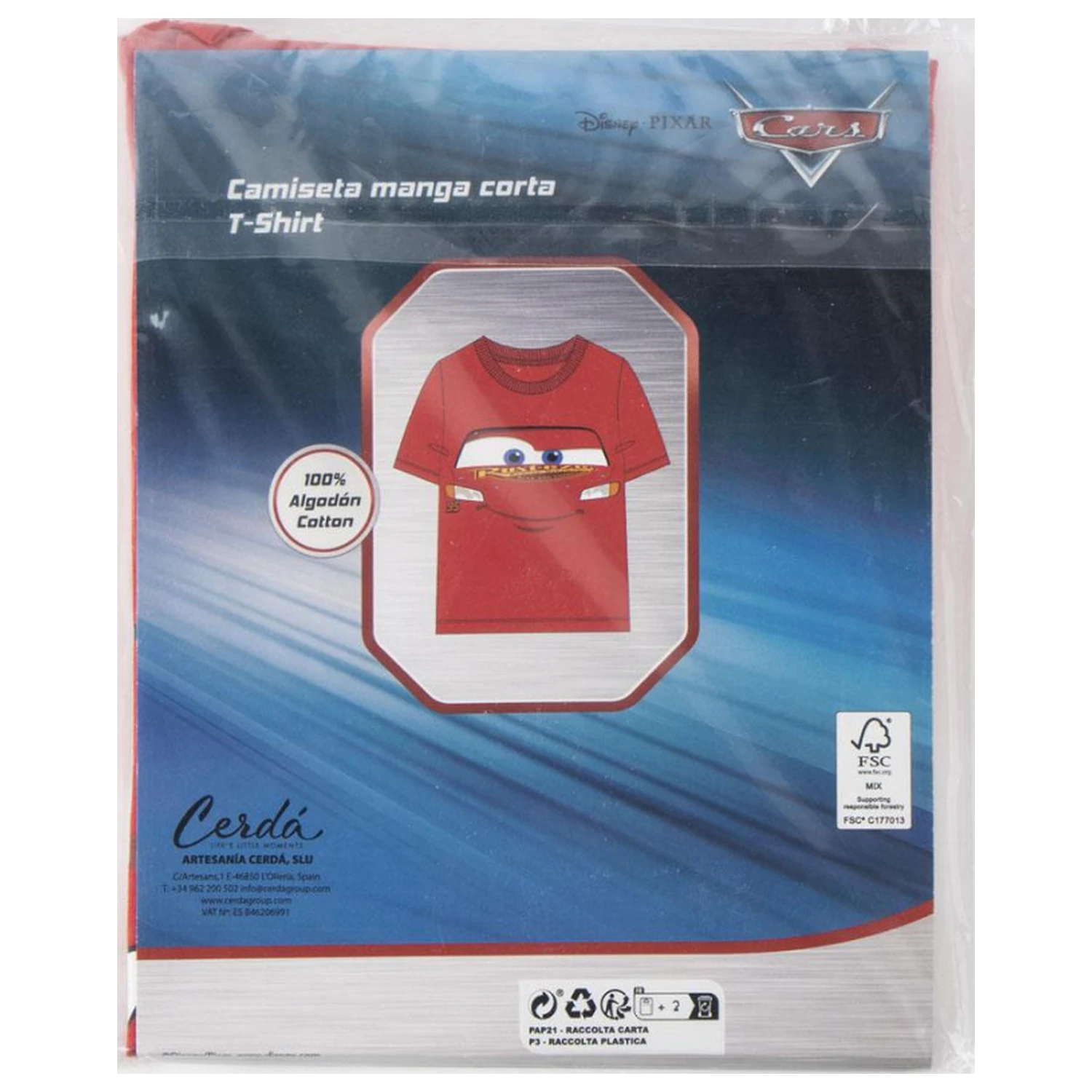 Disney Cars Red otroška kratka majica, top fotografija izdelka