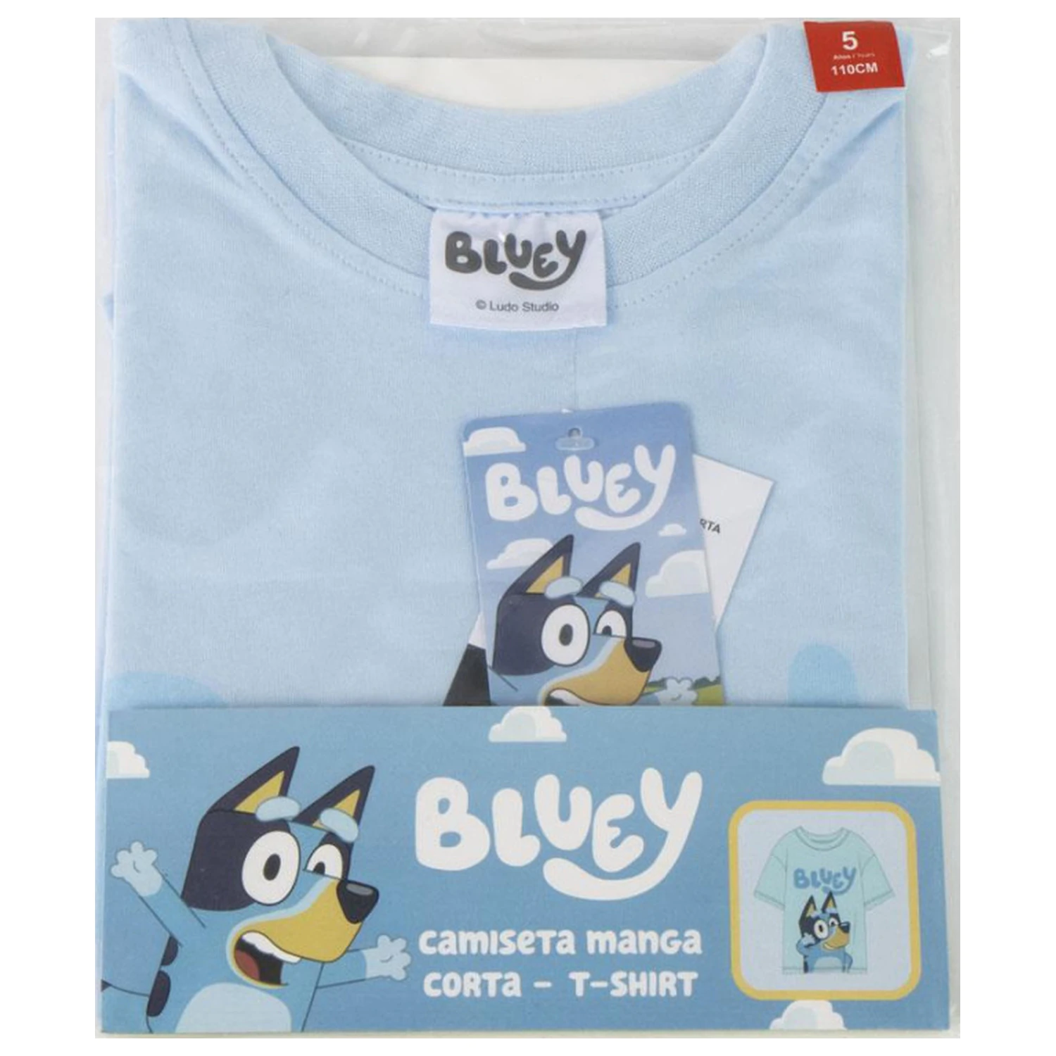Bluey Smile otroška kratka majica, zgornji del fotografija izdelka