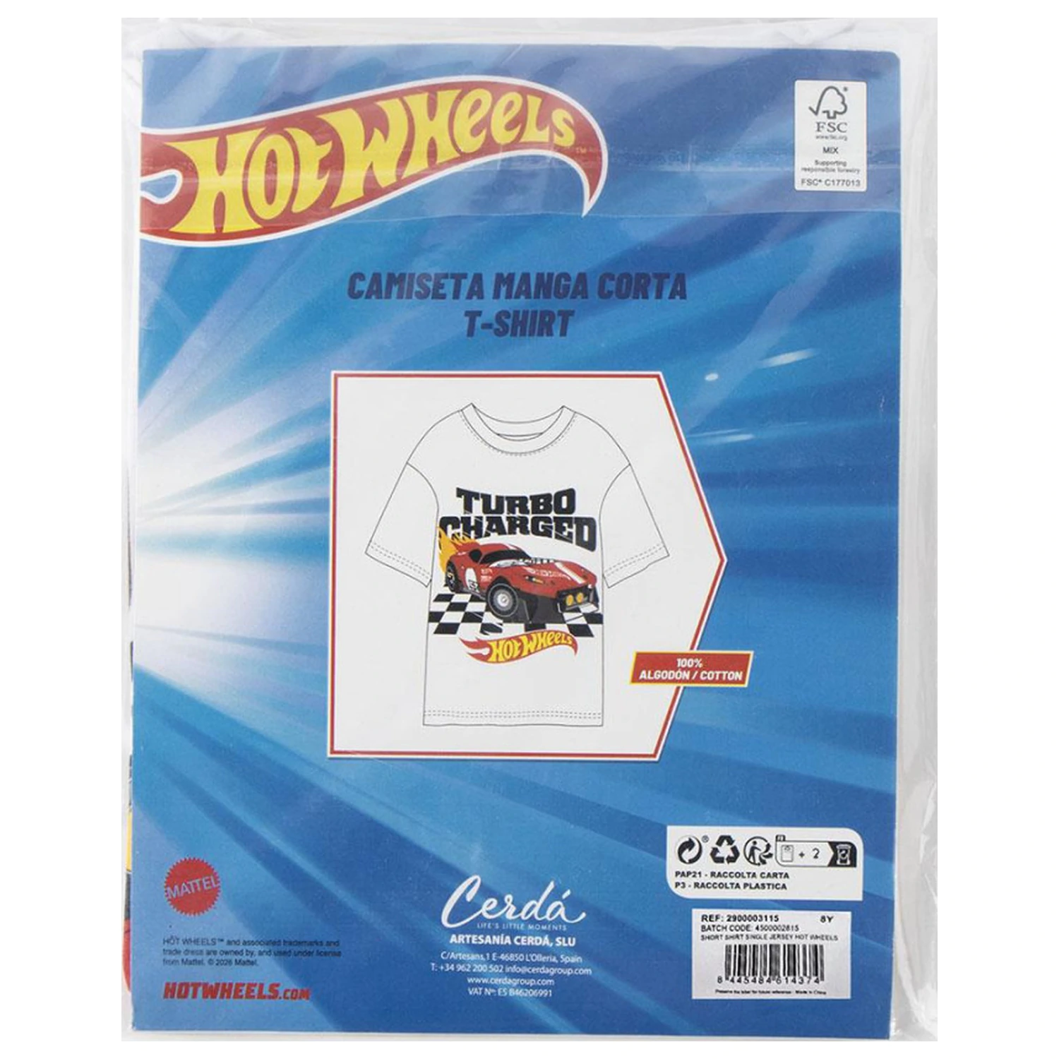 Hot Wheels Turbo Kids' Majica s Kratkimi Rokavi, Zgornji del fotografija izdelka