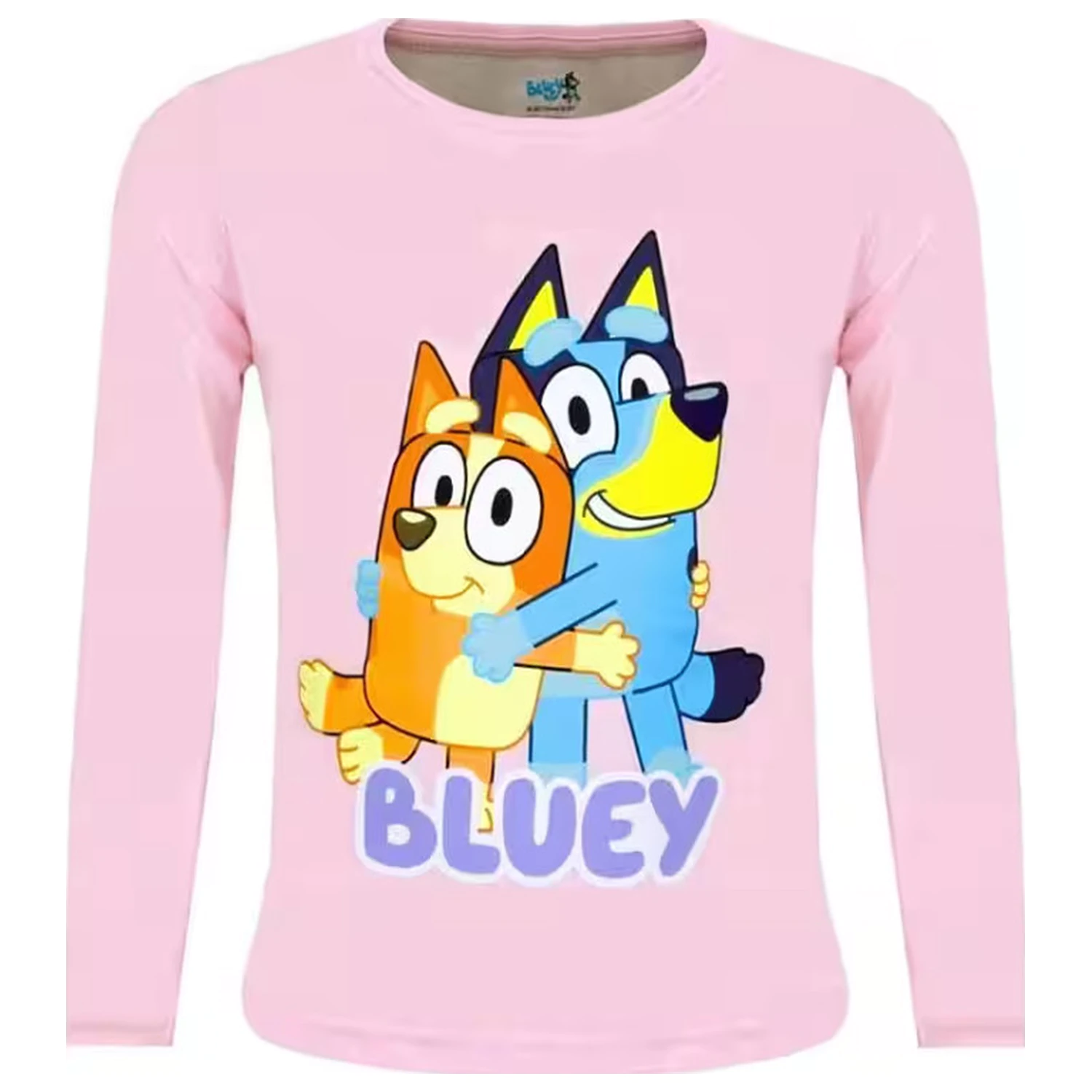 Bluey Hug Pink majica z dolgimi rokavi za otroke, top fotografija izdelka