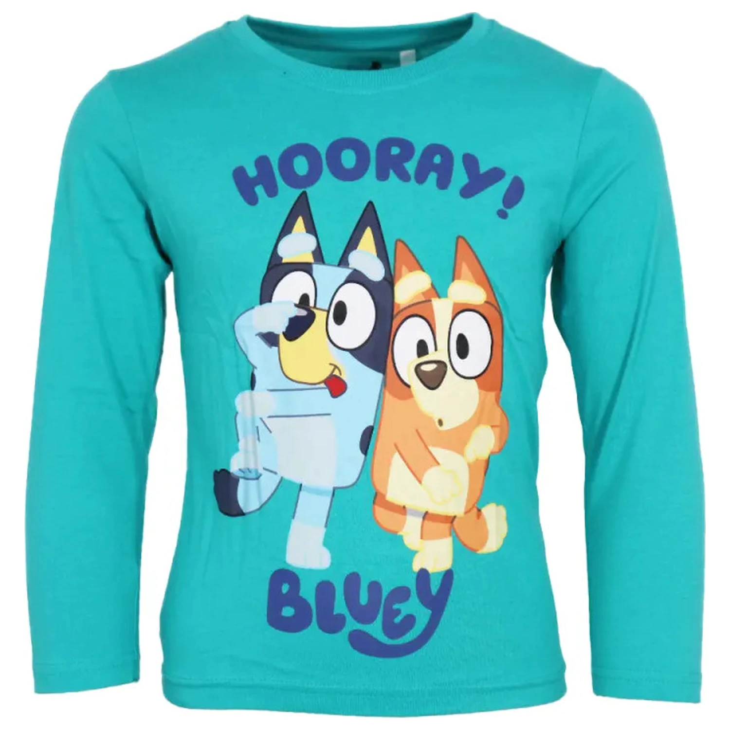 Bluey Hooray! Blue kids majica z dolgimi rokavi, zgornji del fotografija izdelka
