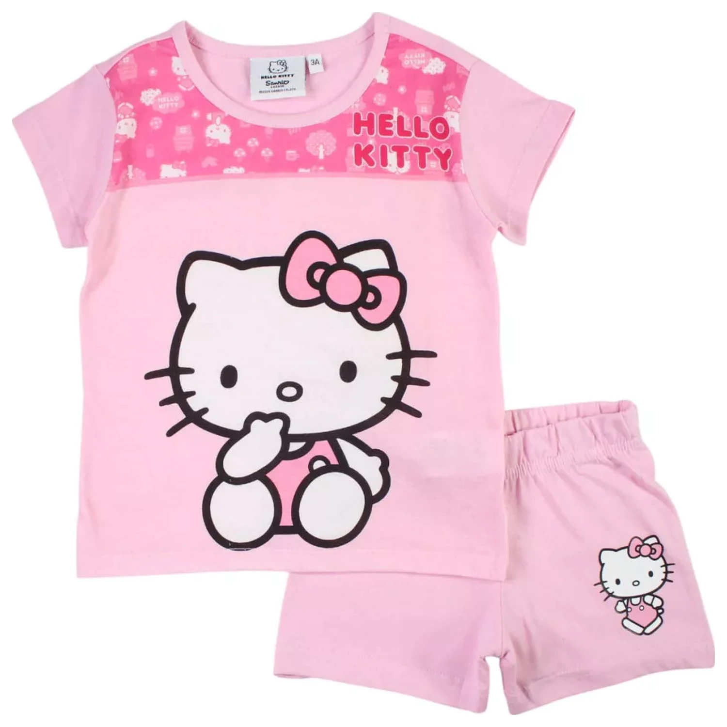 Hello Kitty Cutie Light Pink Kids Kratka Pižama fotografija izdelka