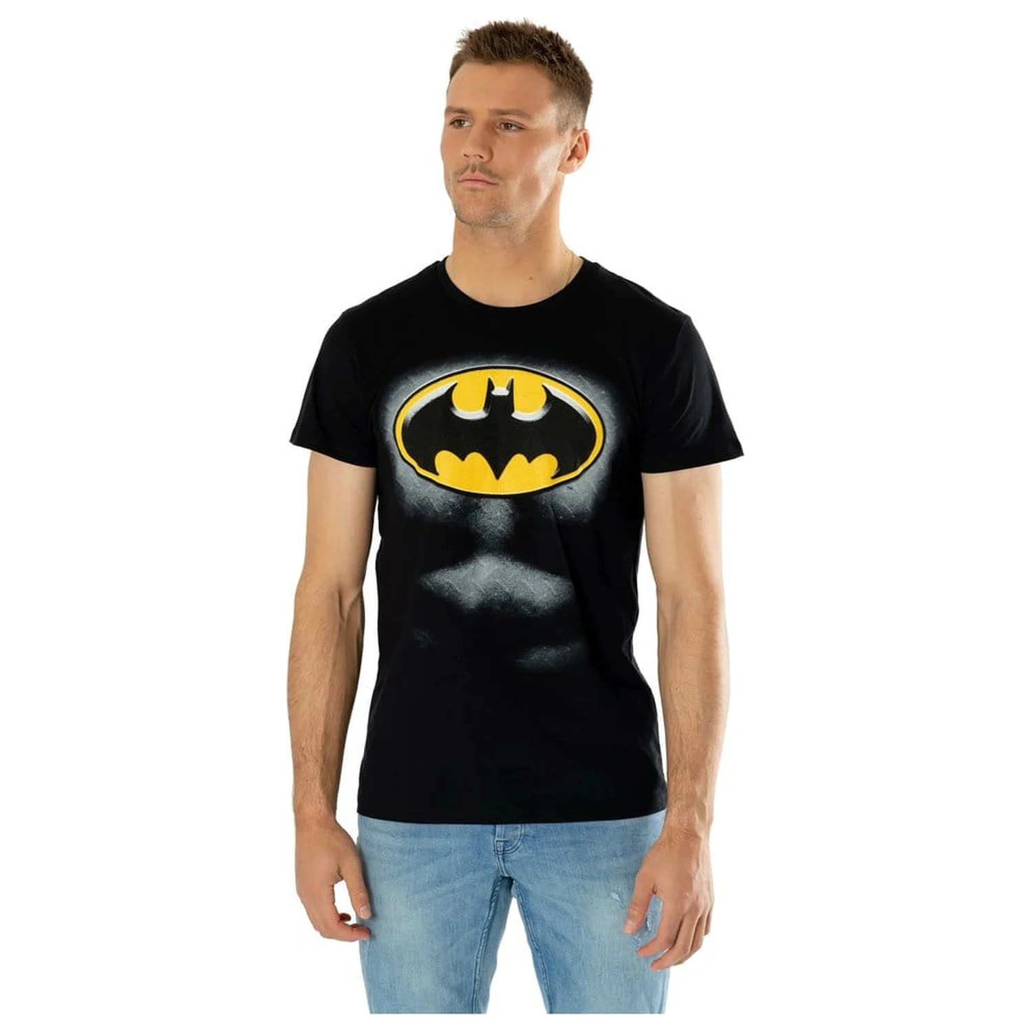 DC Comics majica Batman Logo Ripped Bevel fotografija izdelka