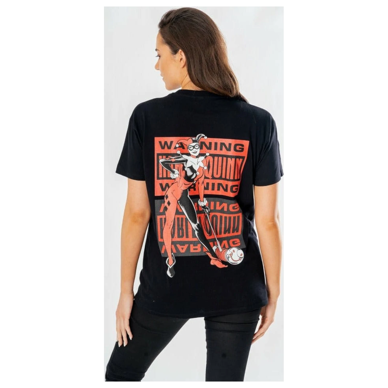 DC Comics Majica Harley Quinn Front Back Warning fotografija izdelka