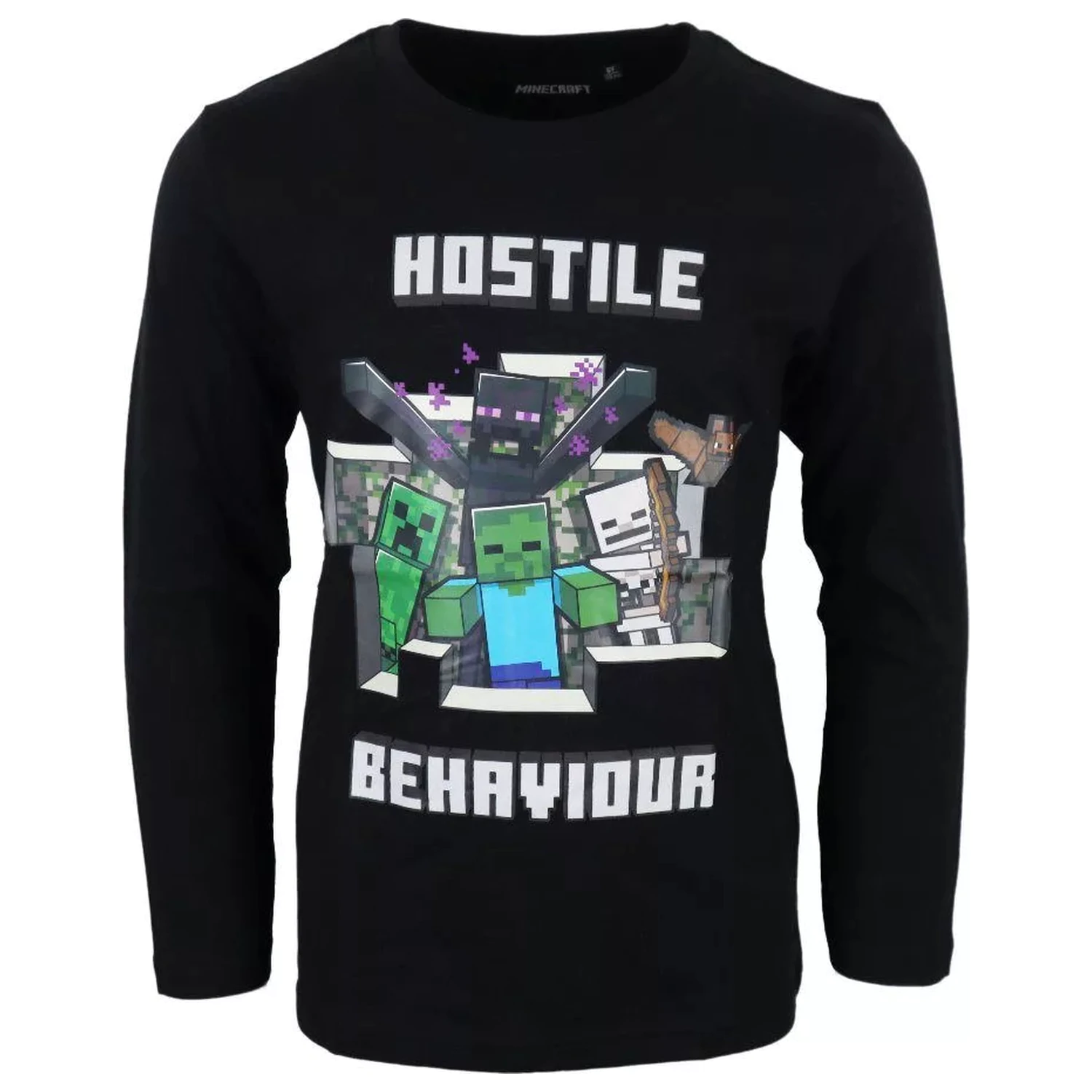 Minecraft Hostile Kids majica z dolgimi rokavi, zgornji del fotografija izdelka