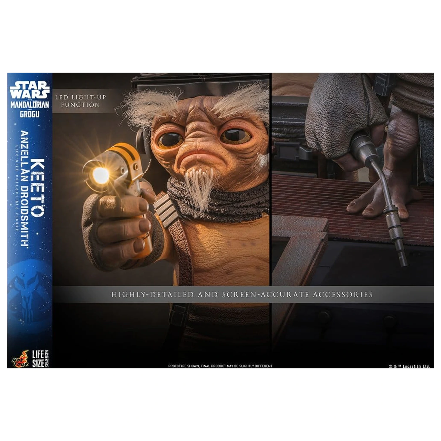 Star Wars: The Mandalorian & Grogu Life-Size Masterpiece figura v naravni velikosti Keeto (Anzellan Droidsmith) 26 cm fotografija izdelka