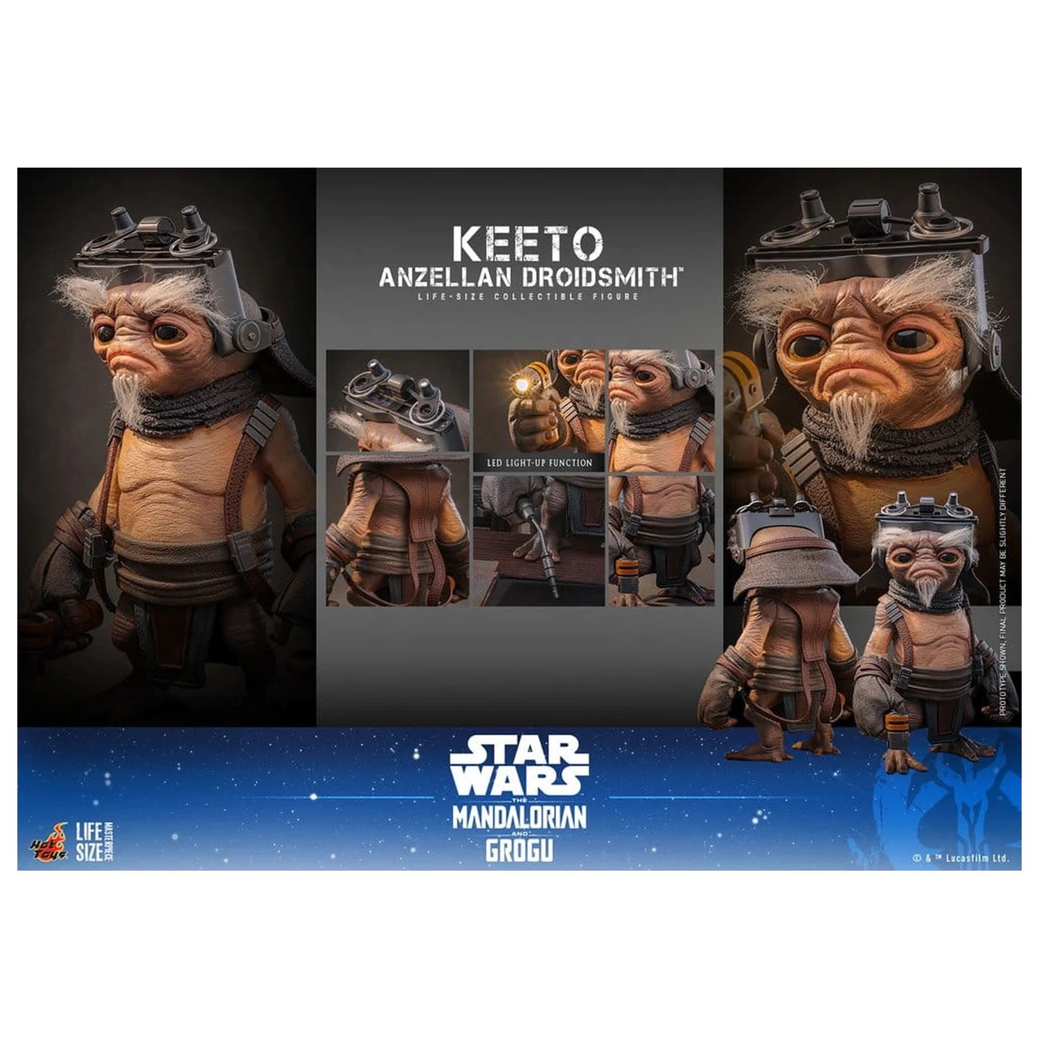 Star Wars: The Mandalorian & Grogu Life-Size Masterpiece figura v naravni velikosti Keeto (Anzellan Droidsmith) 26 cm fotografija izdelka