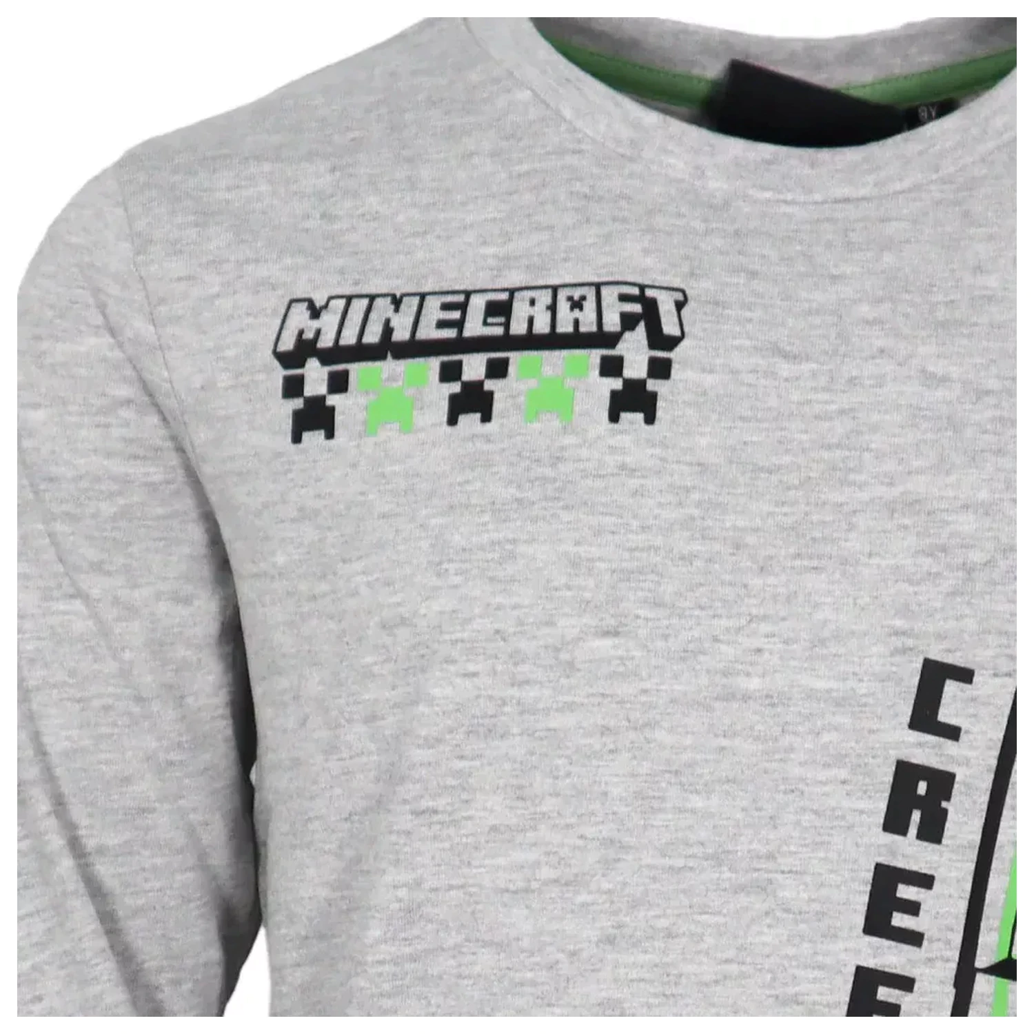 Minecraft Create Grey majica z dolgimi rokavi, zgornji del za otroke fotografija izdelka