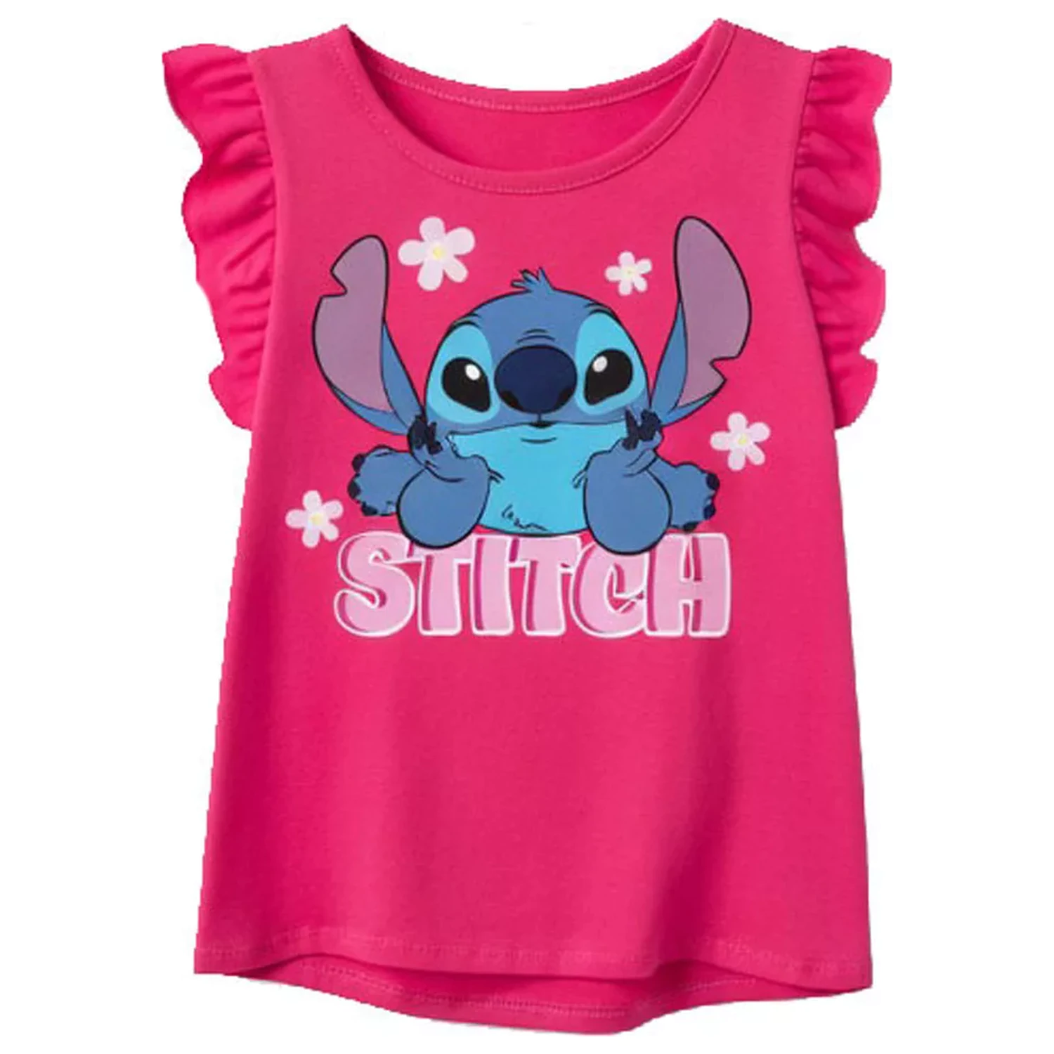 Stitch Tiny Smile Pink otroška majica s kratkimi rokavi fotografija izdelka
