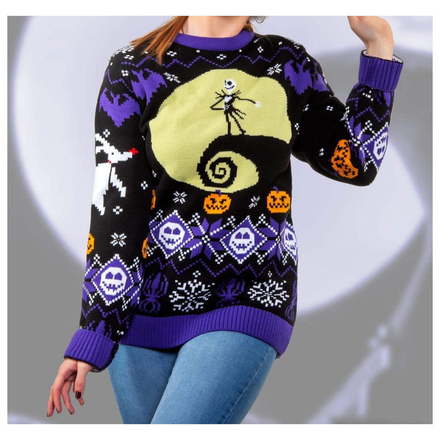 Nightmare Before Christmas božični pulover 8-bit fotografija izdelka