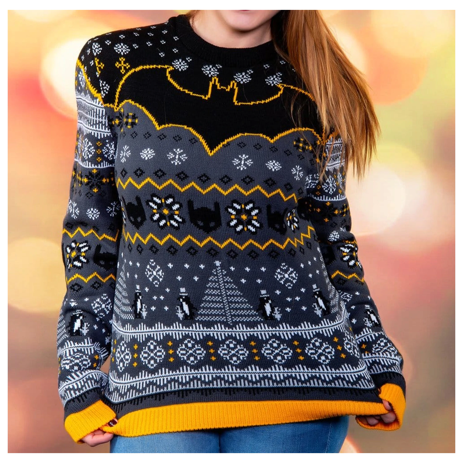 Batman Penguin božični pulover fotografija izdelka