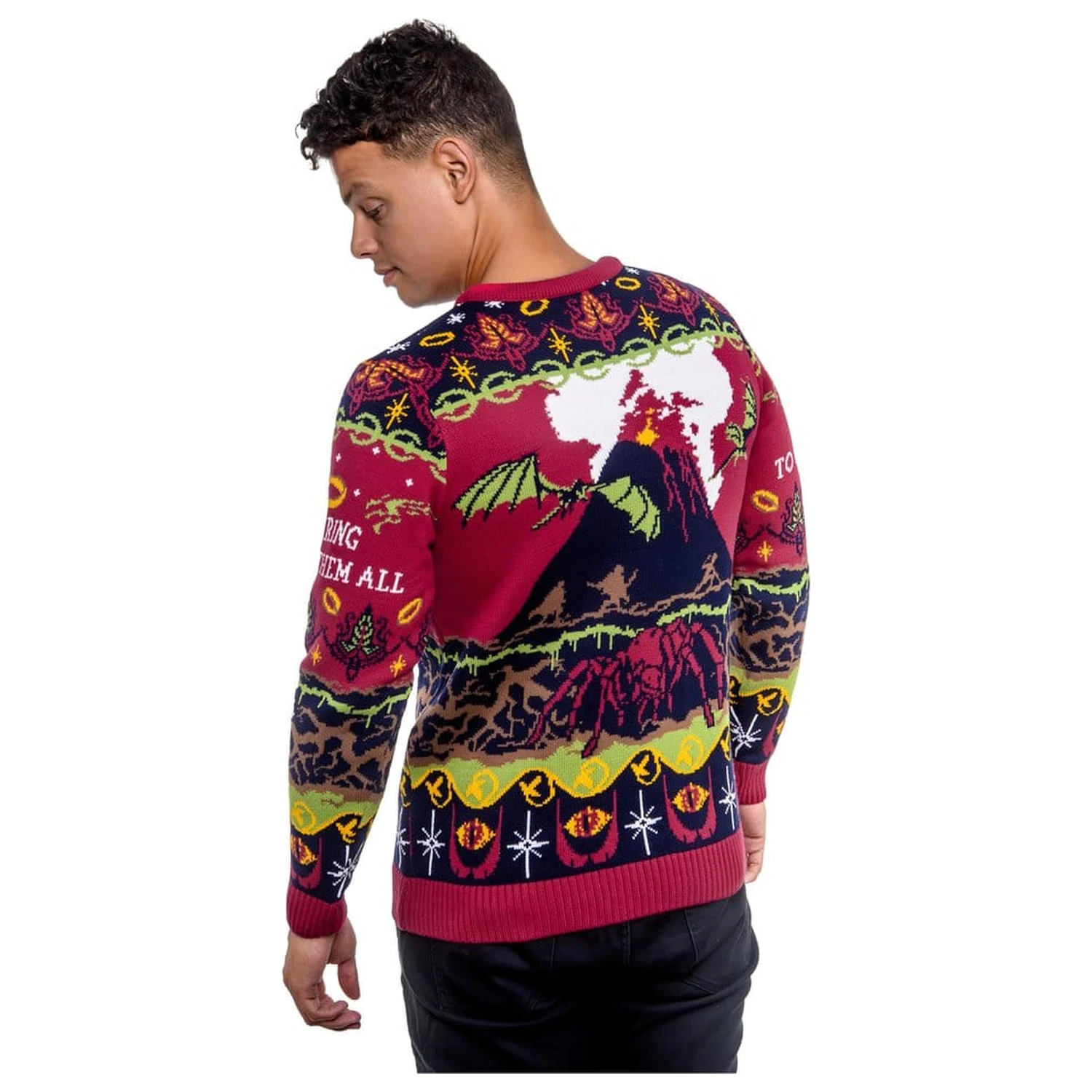 Lord Of The Rings božični pulover One Sweater To Rule Them All fotografija izdelka
