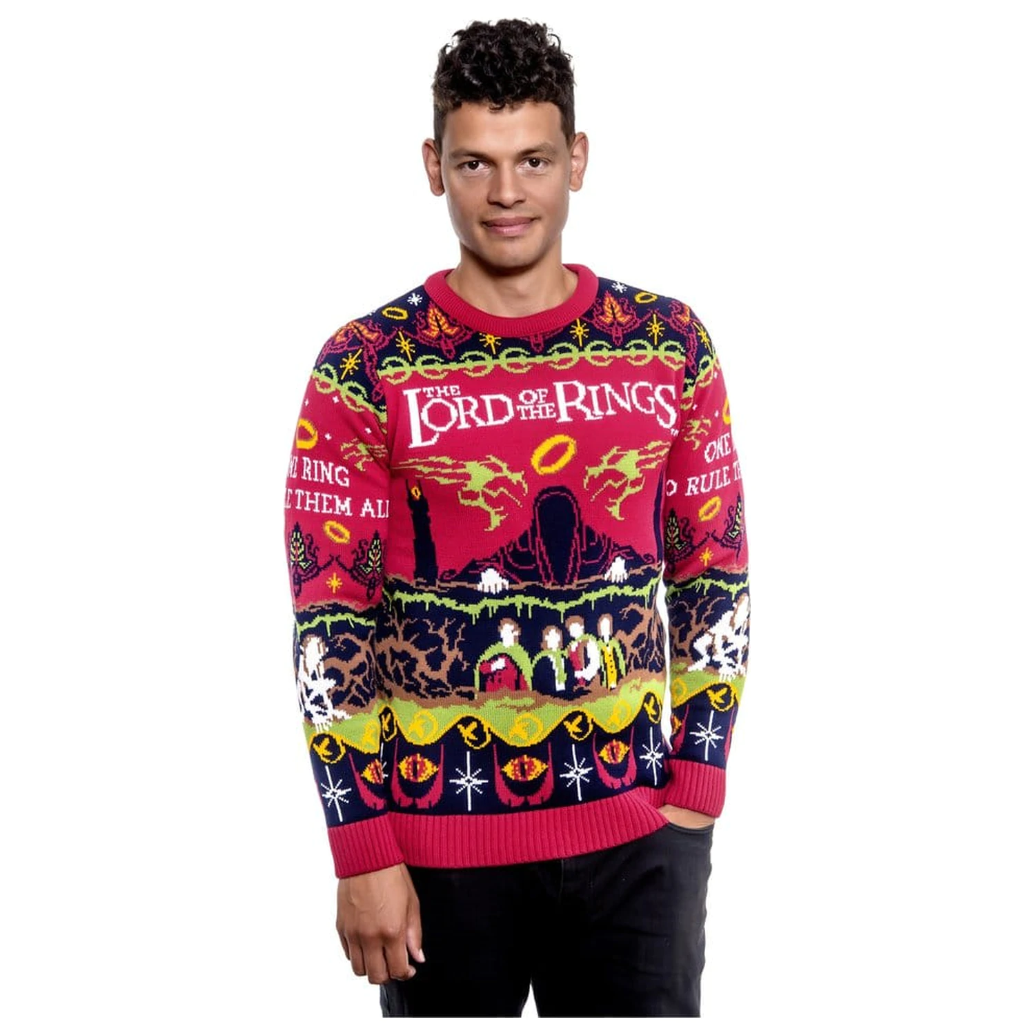 Lord Of The Rings božični pulover One Sweater To Rule Them All fotografija izdelka