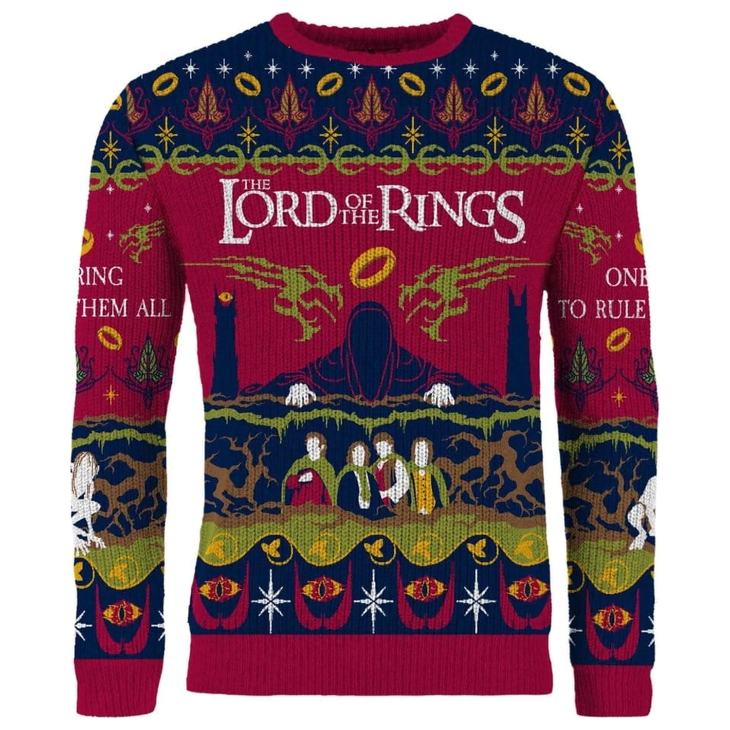 Lord Of The Rings božični pulover One Sweater To Rule Them All fotografija izdelka