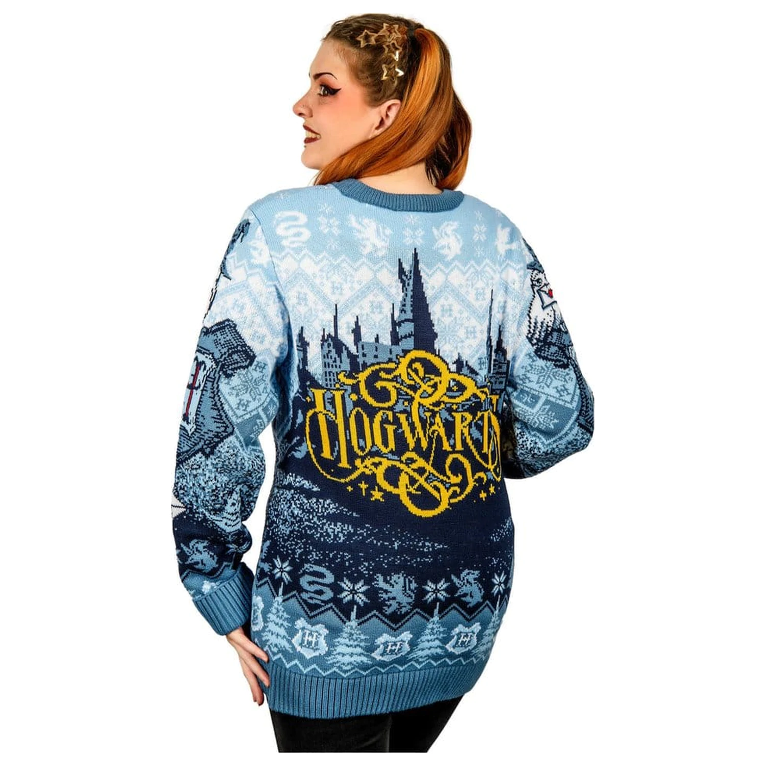 Harry Potter Hogwarts božični pulover fotografija izdelka