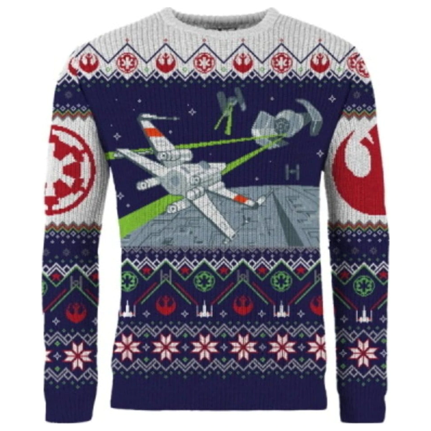 Star Wars božični pulover X-Wing v TIE Fighter fotografija izdelka