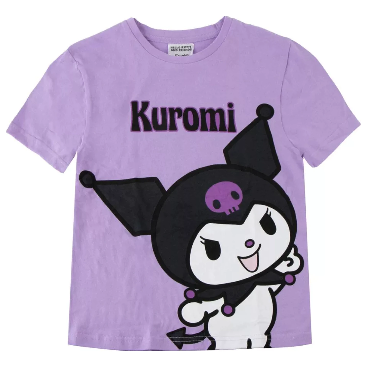 Hello Kitty Kuromi Purple otroška majica s kratkimi rokavi, top fotografija izdelka