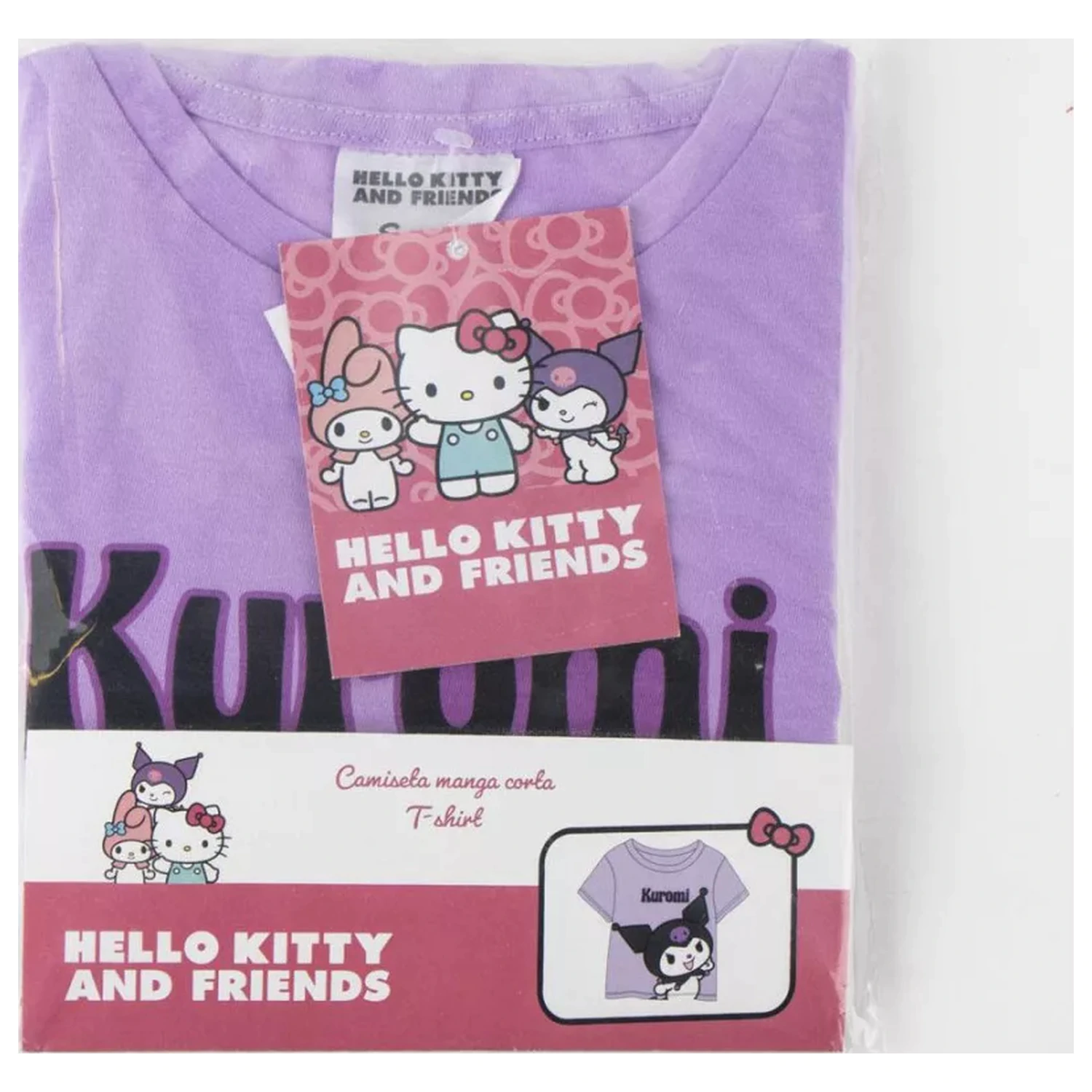 Hello Kitty Kuromi Purple otroška majica s kratkimi rokavi, top fotografija izdelka