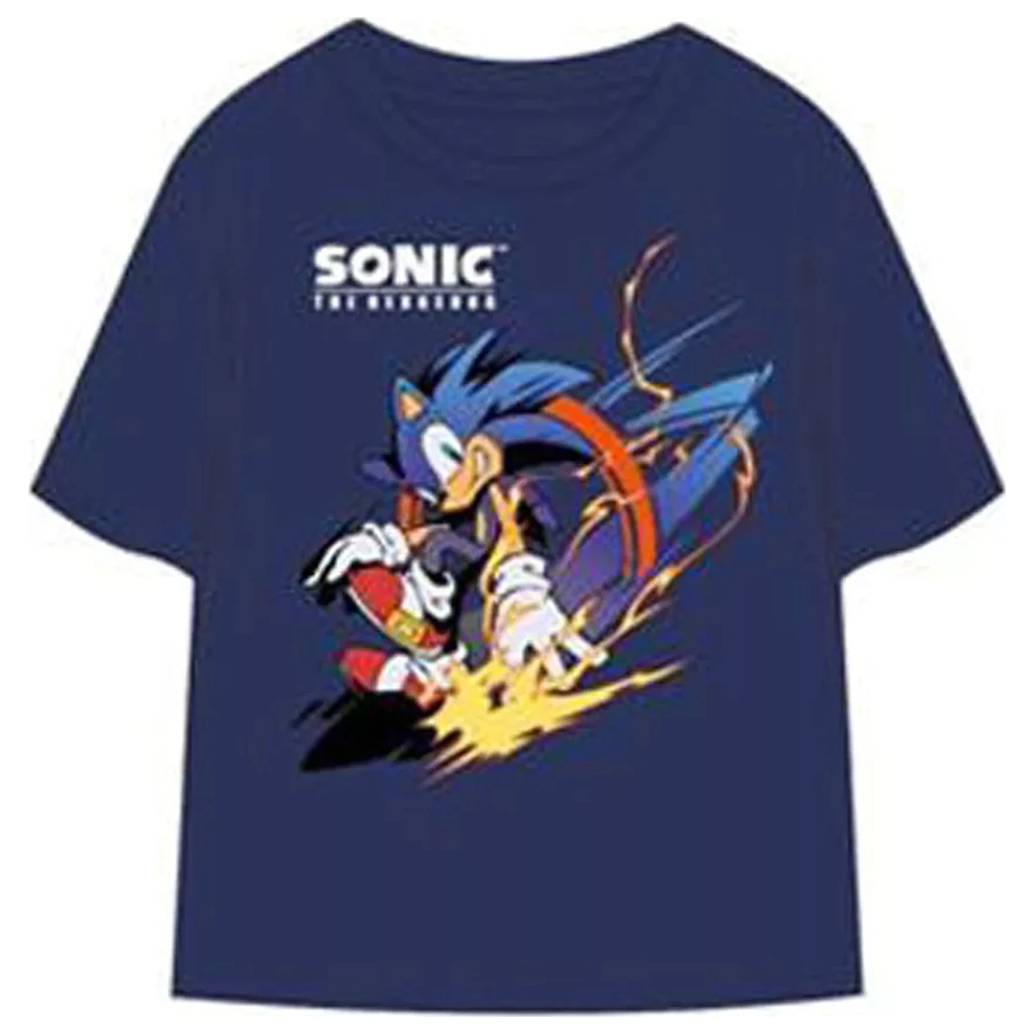 Sonic the Hedgehog Speed Rush modra otroška kratka majica s kratkimi rokavi, zgornji del fotografija izdelka