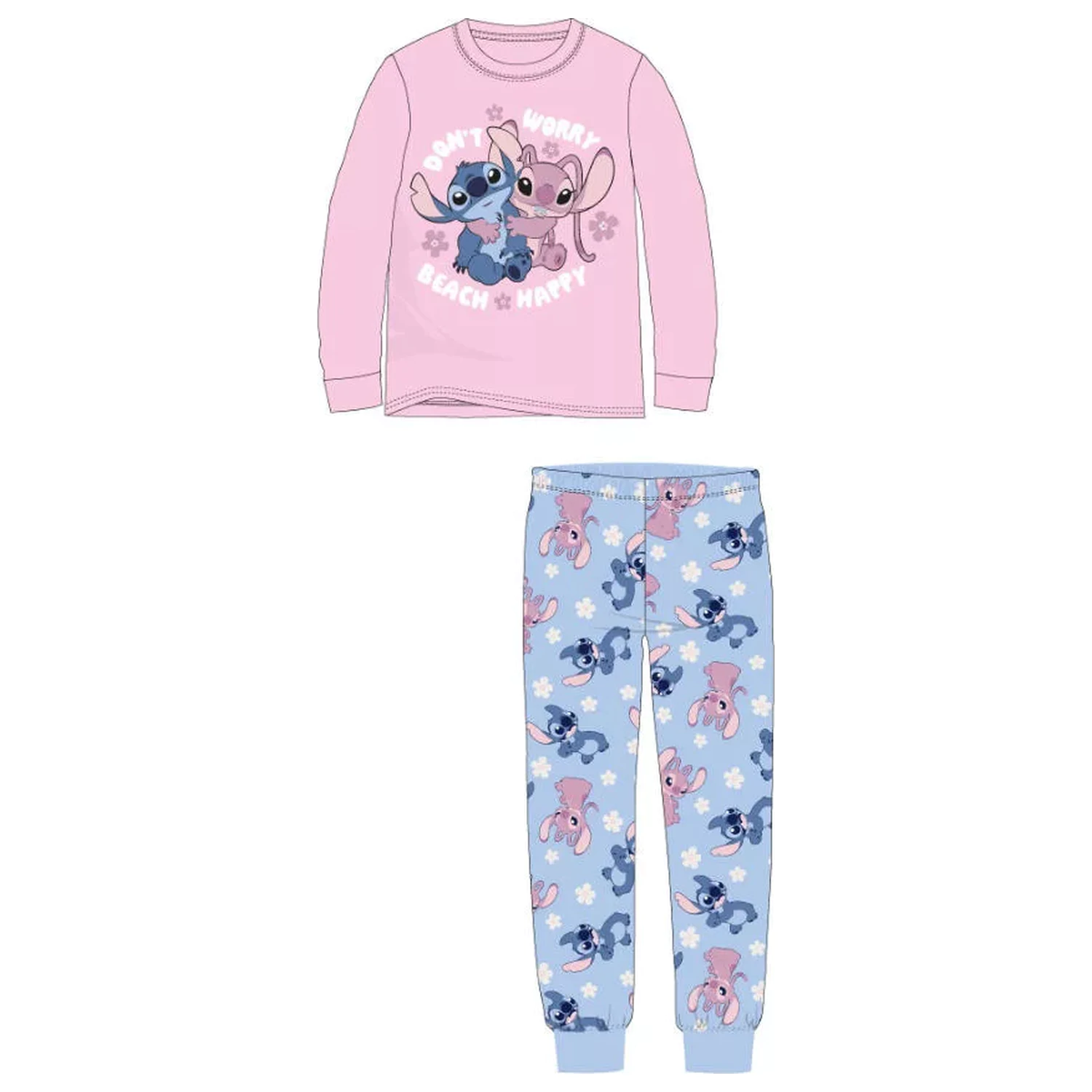 Stitch Happy otroška dolga pižama fotografija izdelka