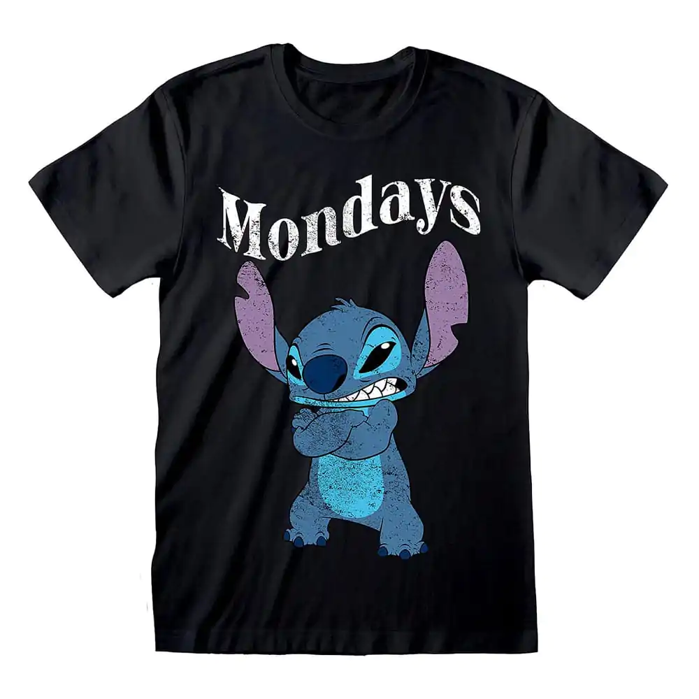 Lilo & Stitch majica Stitch Mondays Black fotografija izdelka