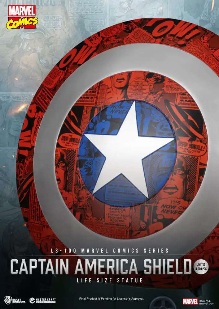 Marvel Comics PVC Captain America Shield kip v naravni velikosti 64 cm fotografija izdelka