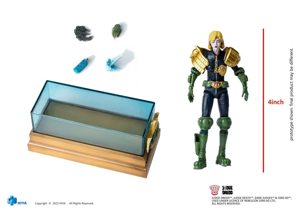 2000 AD Exquisite Mini Akcijska Figura 1/18 Judge Dredd Judge Anderson Hall of Heroes 10 cm fotografija izdelka