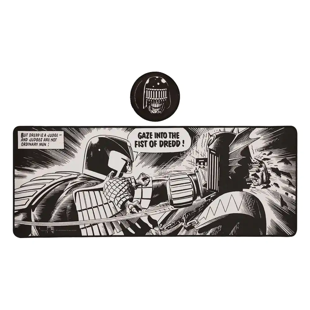 2000 AD podloga za mizo in set podstavkov Judge Dredd fotografija izdelka