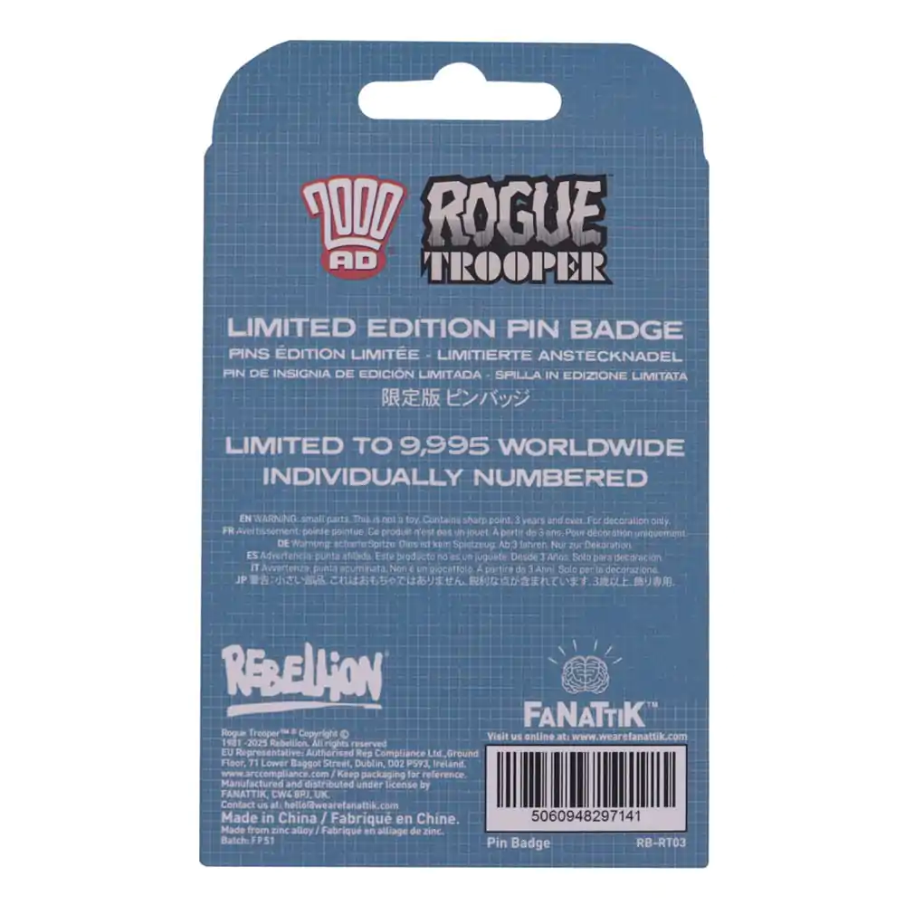 2000 AD Pin Badge Rogue Trooper GI Limited Edition fotografija izdelka