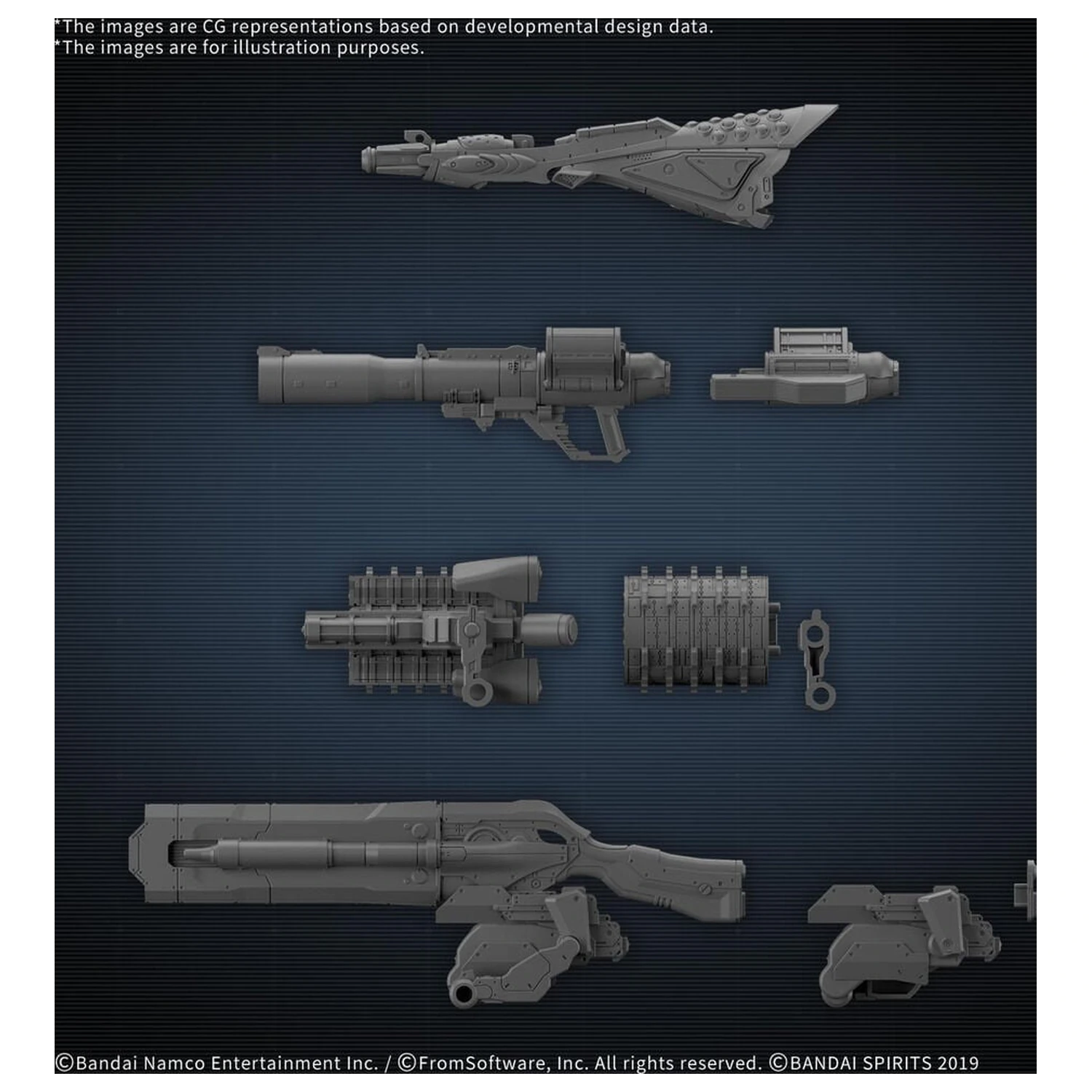 30MM opcijski deli komplet Armored Core VI Fires Of Rubicon Weapon Set 09 komplet dodatkov fotografija izdelka