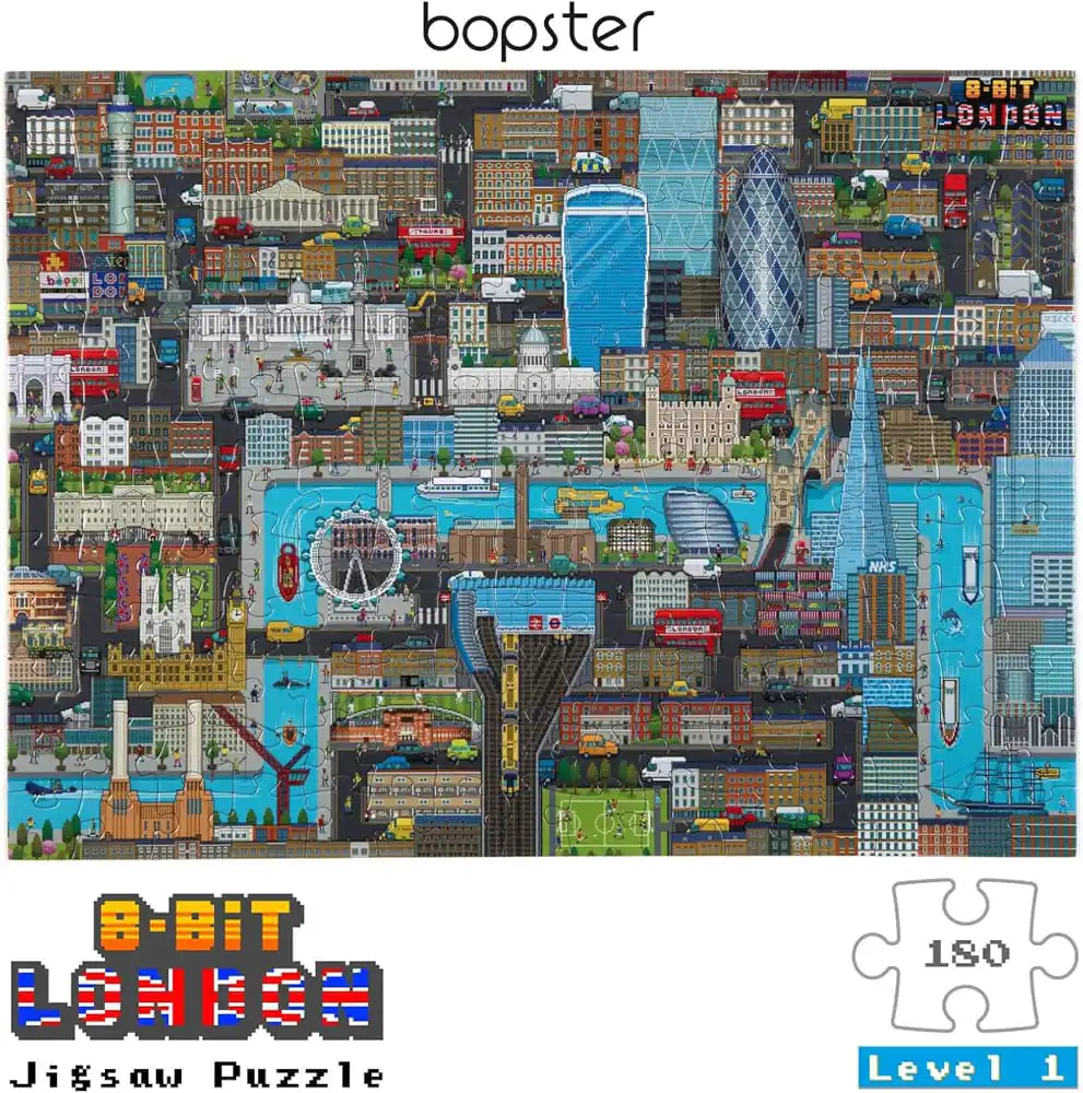 8-Bit Pixel Puzzle London Level 1 180 kosov fotografija izdelka