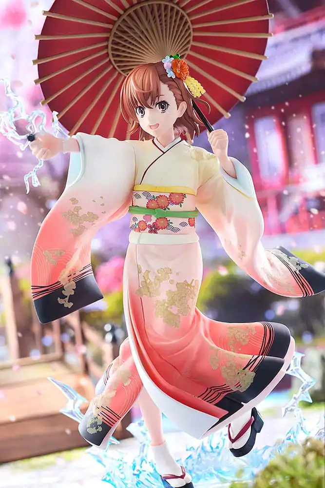A Certain Scientific Railgun T Kip 1/7 Mikoto Misaka Furisode Kimono Ver. 28 cm fotografija izdelka