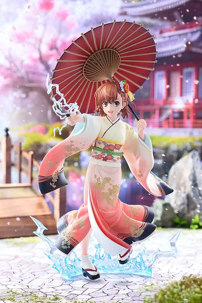 A Certain Scientific Railgun T Kip 1/7 Mikoto Misaka Furisode Kimono Ver. 28 cm fotografija izdelka