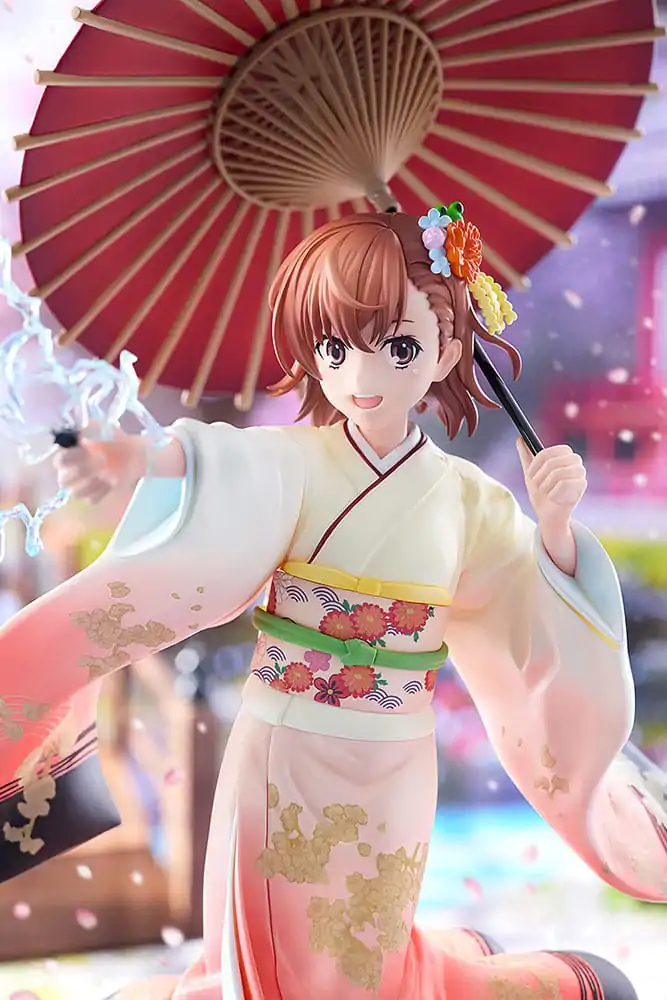A Certain Scientific Railgun T Kip 1/7 Mikoto Misaka Furisode Kimono Ver. 28 cm fotografija izdelka
