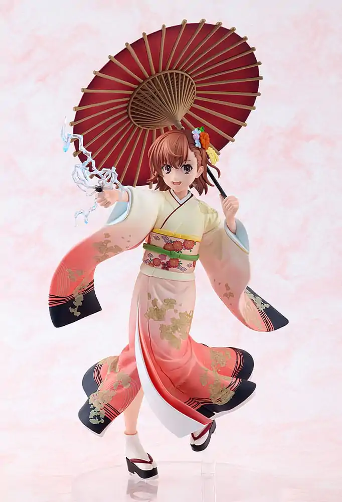 A Certain Scientific Railgun T Kip 1/7 Mikoto Misaka Furisode Kimono Ver. 28 cm fotografija izdelka