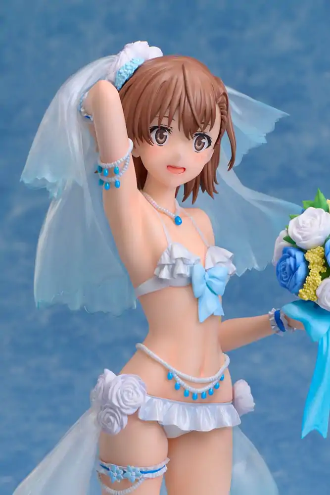 A Certain Scientific Railgun T PVC Statua 1/7 Mikoto Misaka Wedding Swimsuit Ver. 25 cm fotografija izdelka